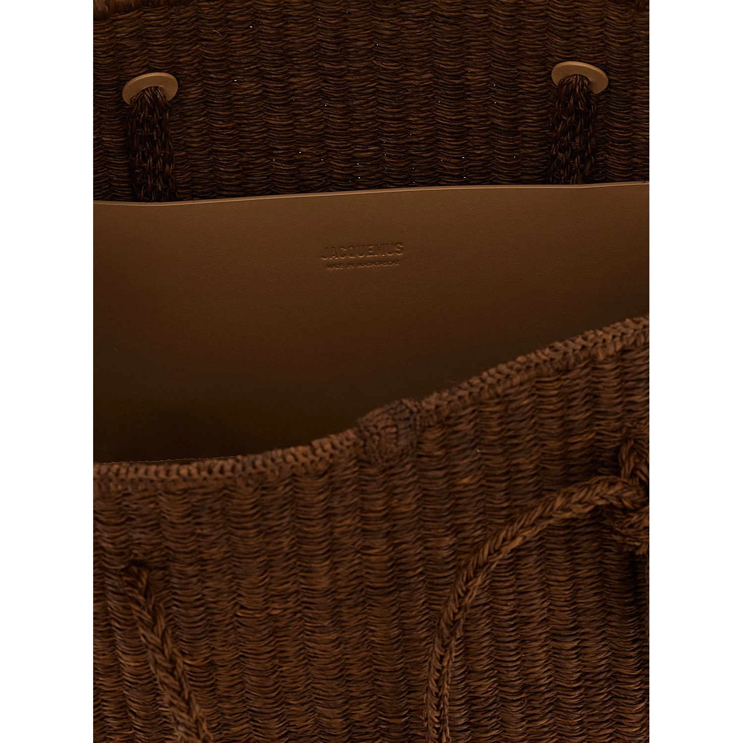 Brown Raffia Tote Bag
