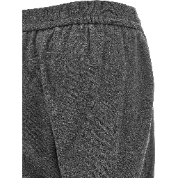 Gray Cotton Casual Pants