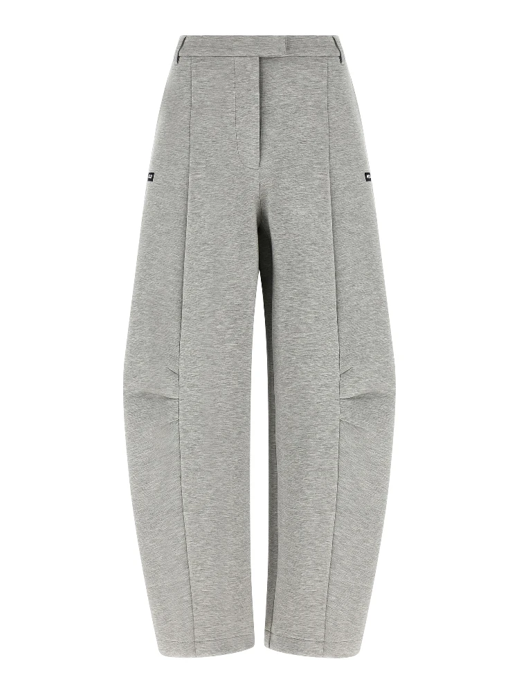 Gray Viscose Cargo Pants