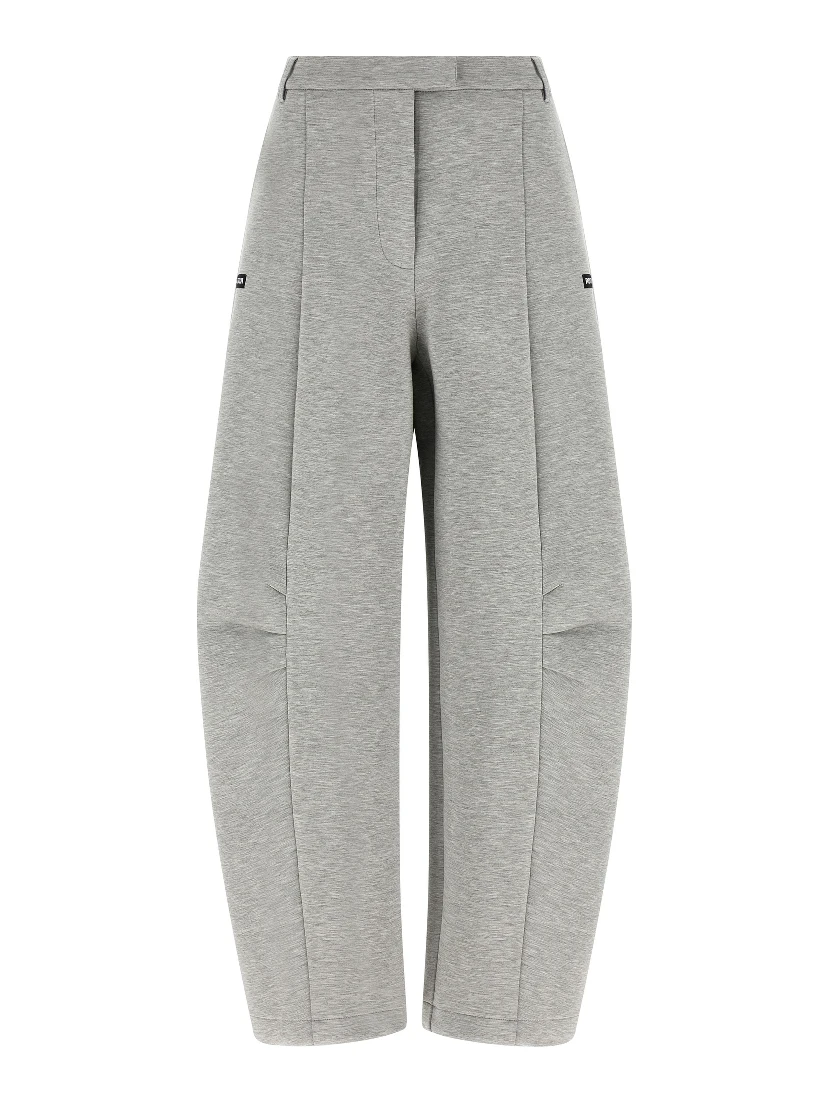 Gray Viscose Cargo Pants