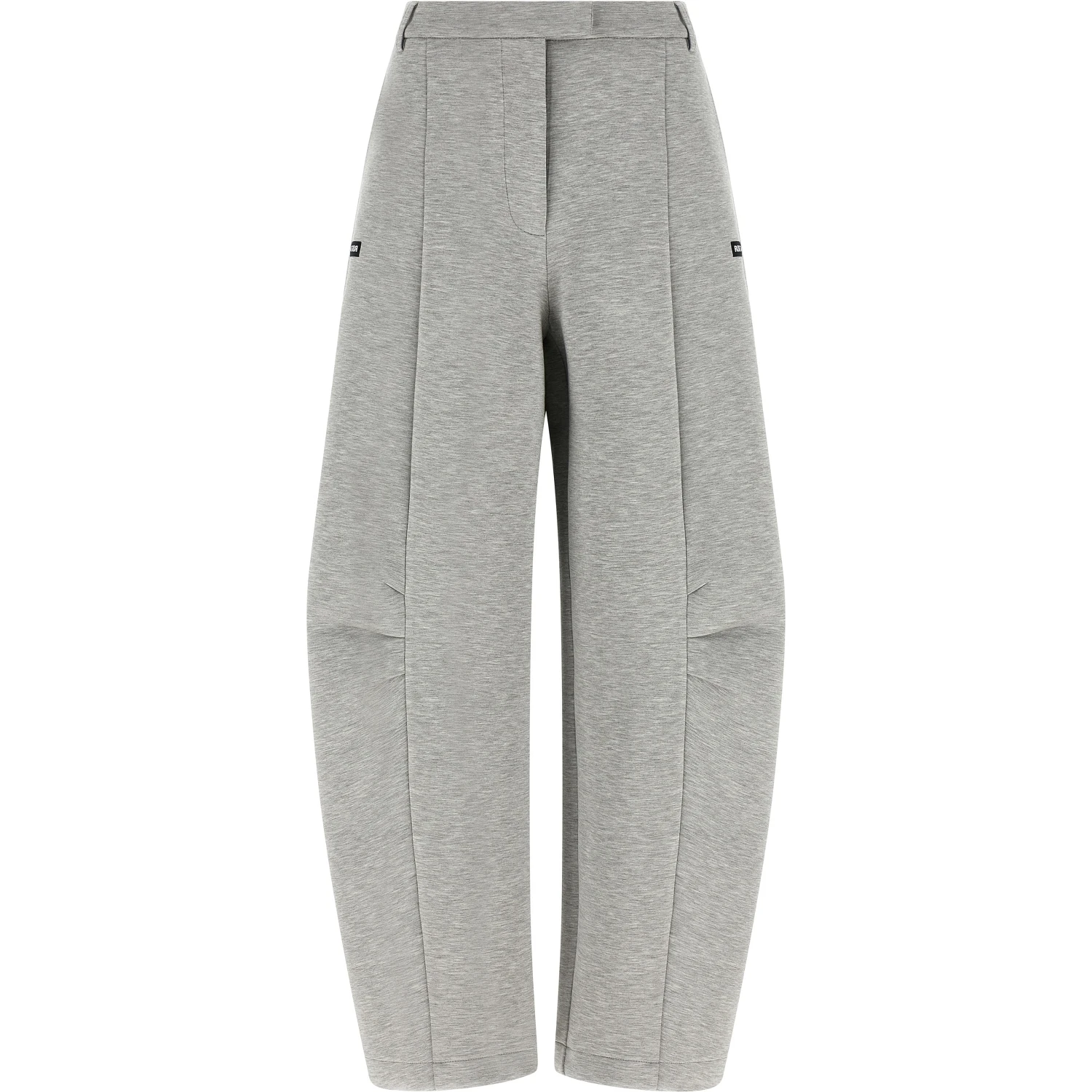 Gray Viscose Cargo Pants