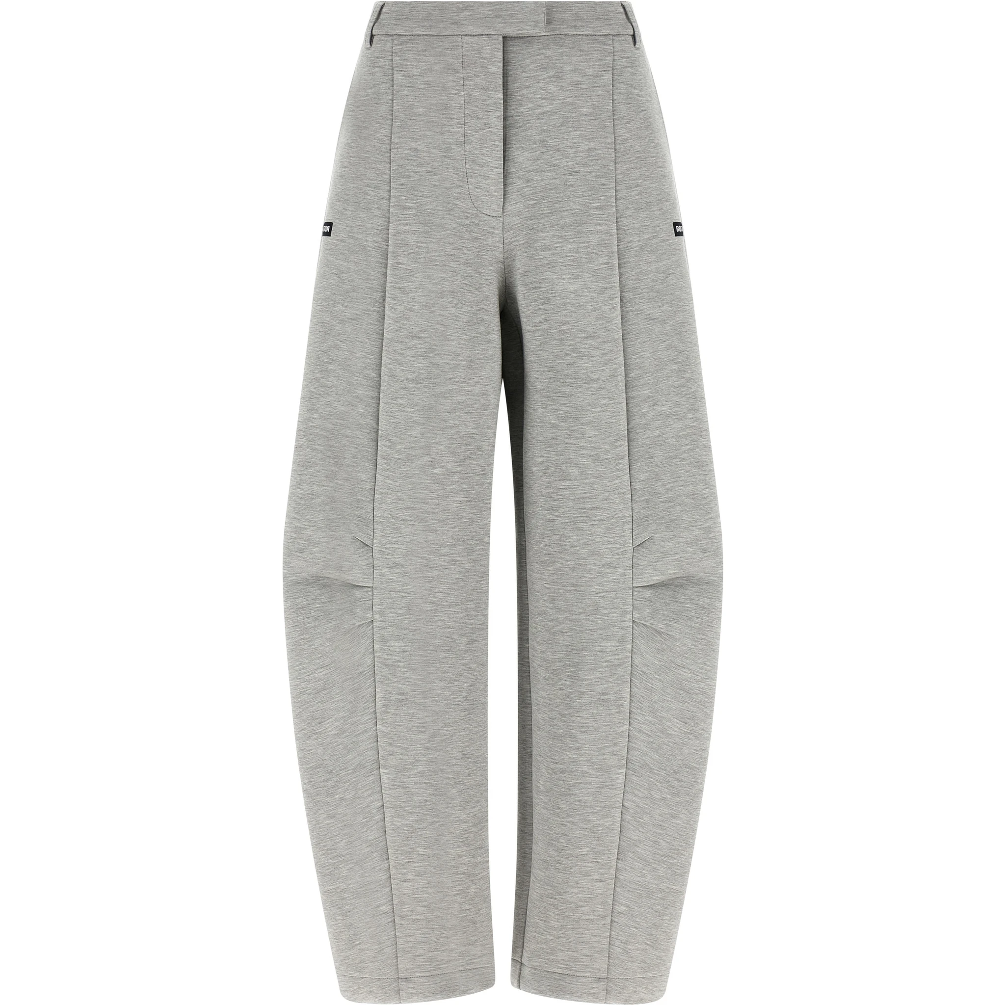 Gray Viscose Cargo Pants