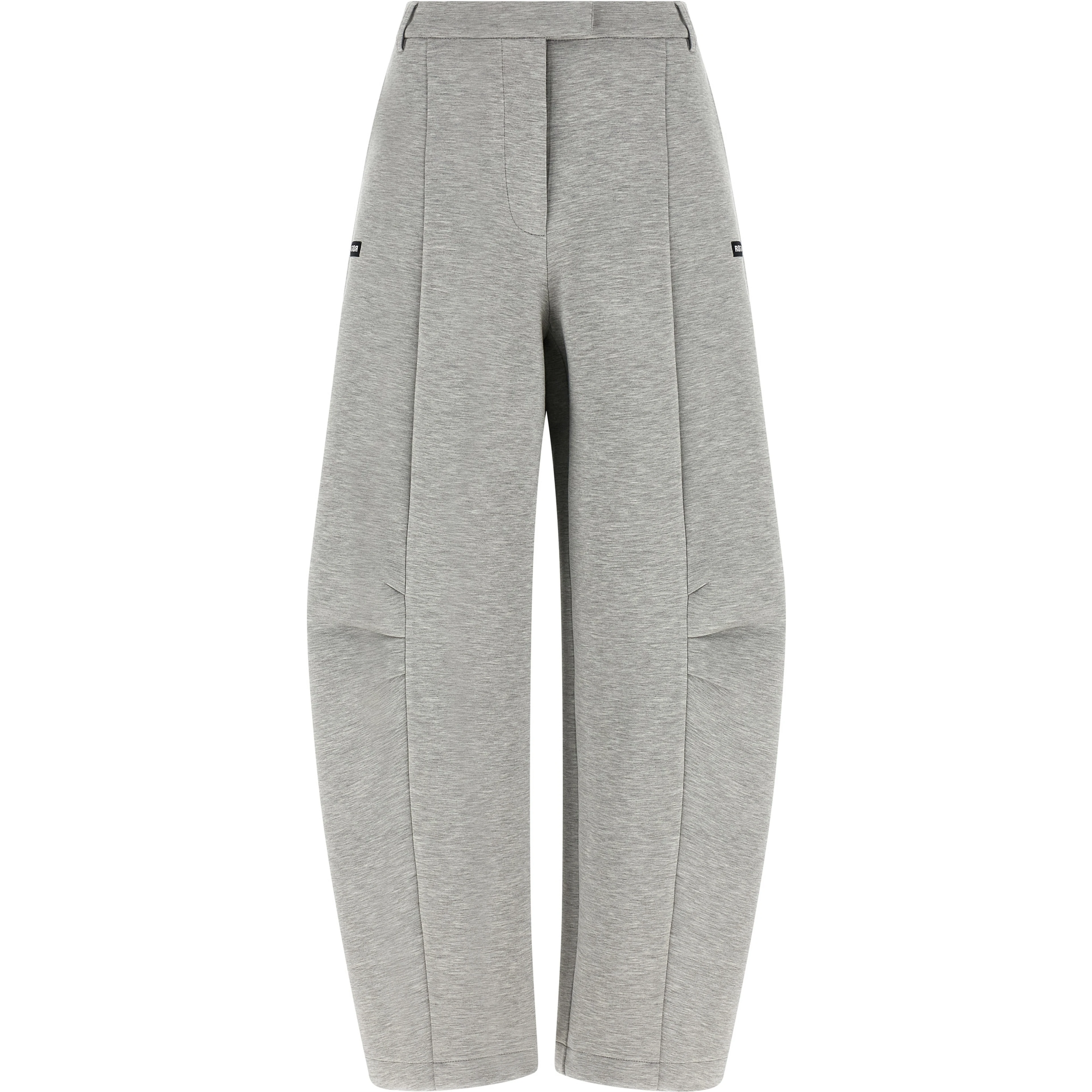 Gray Viscose Cargo Pants