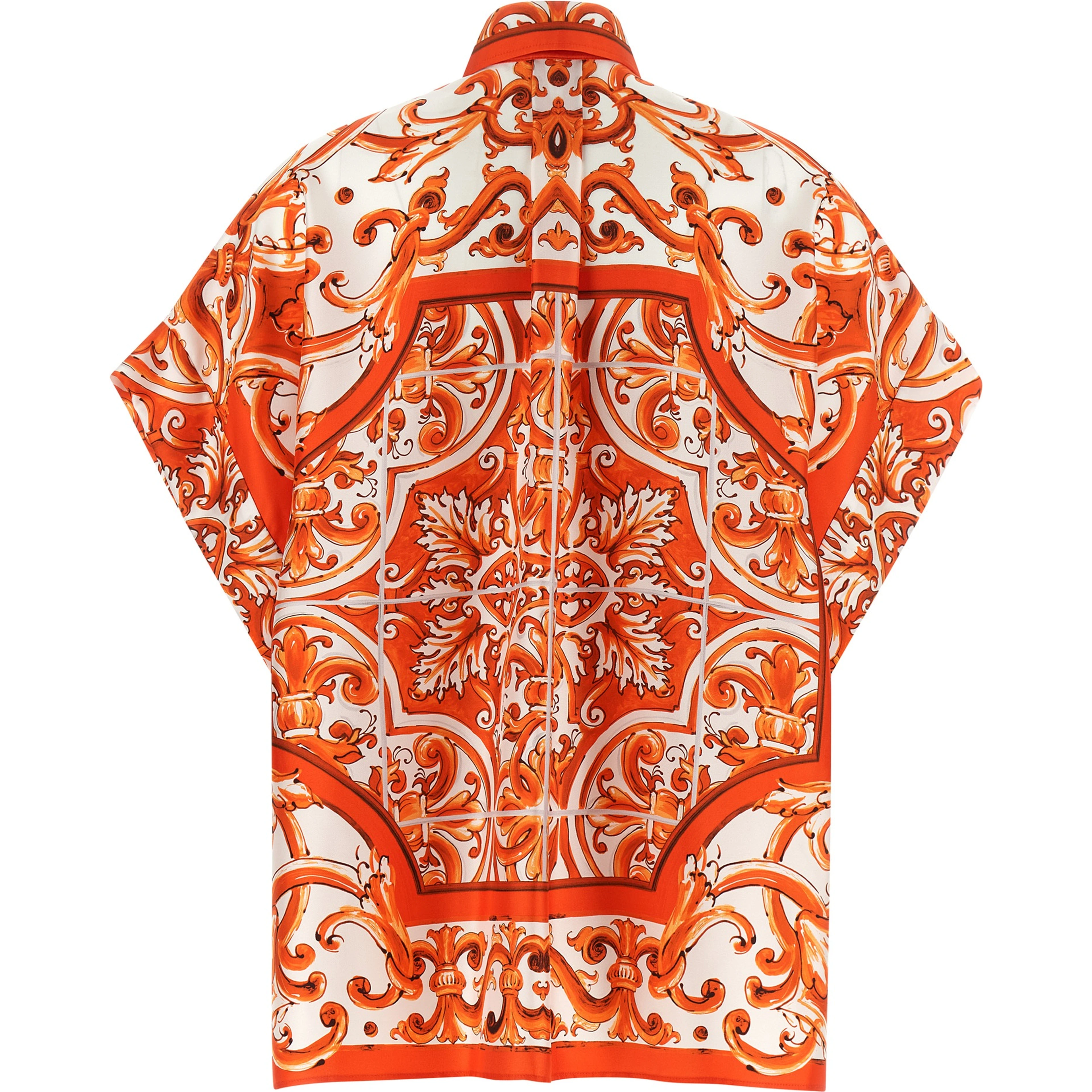 Orange Silk Blouse