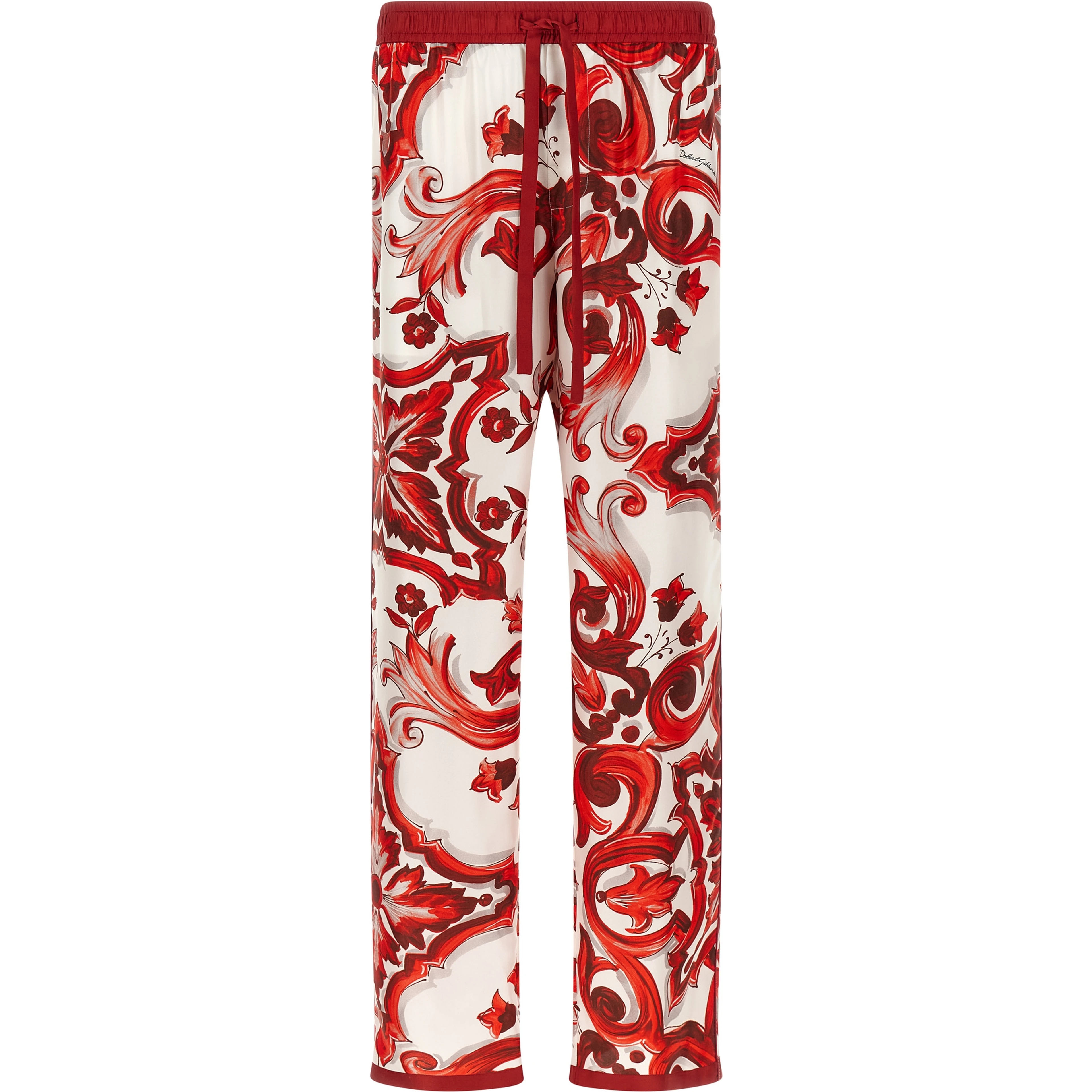 Multicolor Silk Casual Pants