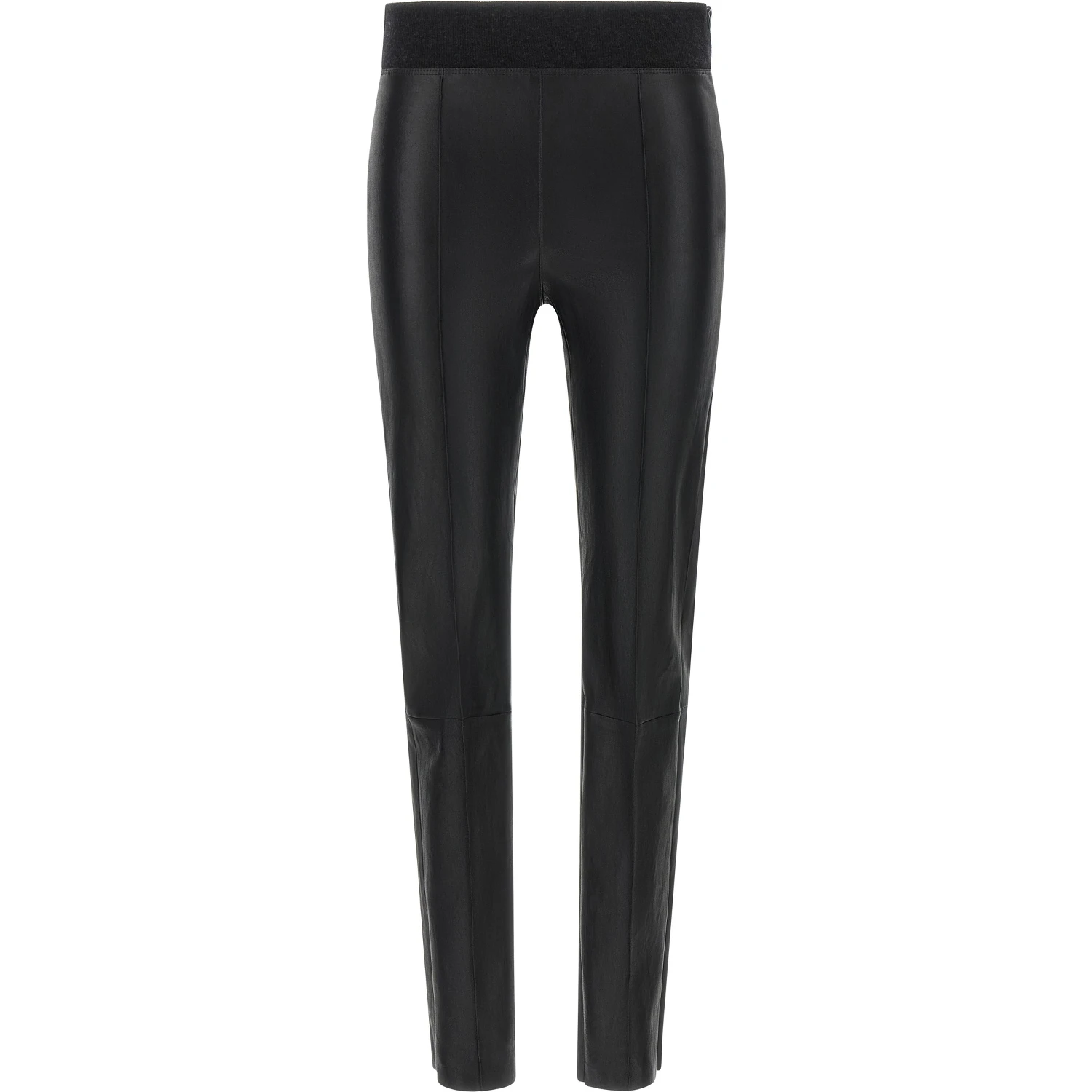 Black Lamb Leather Leggings