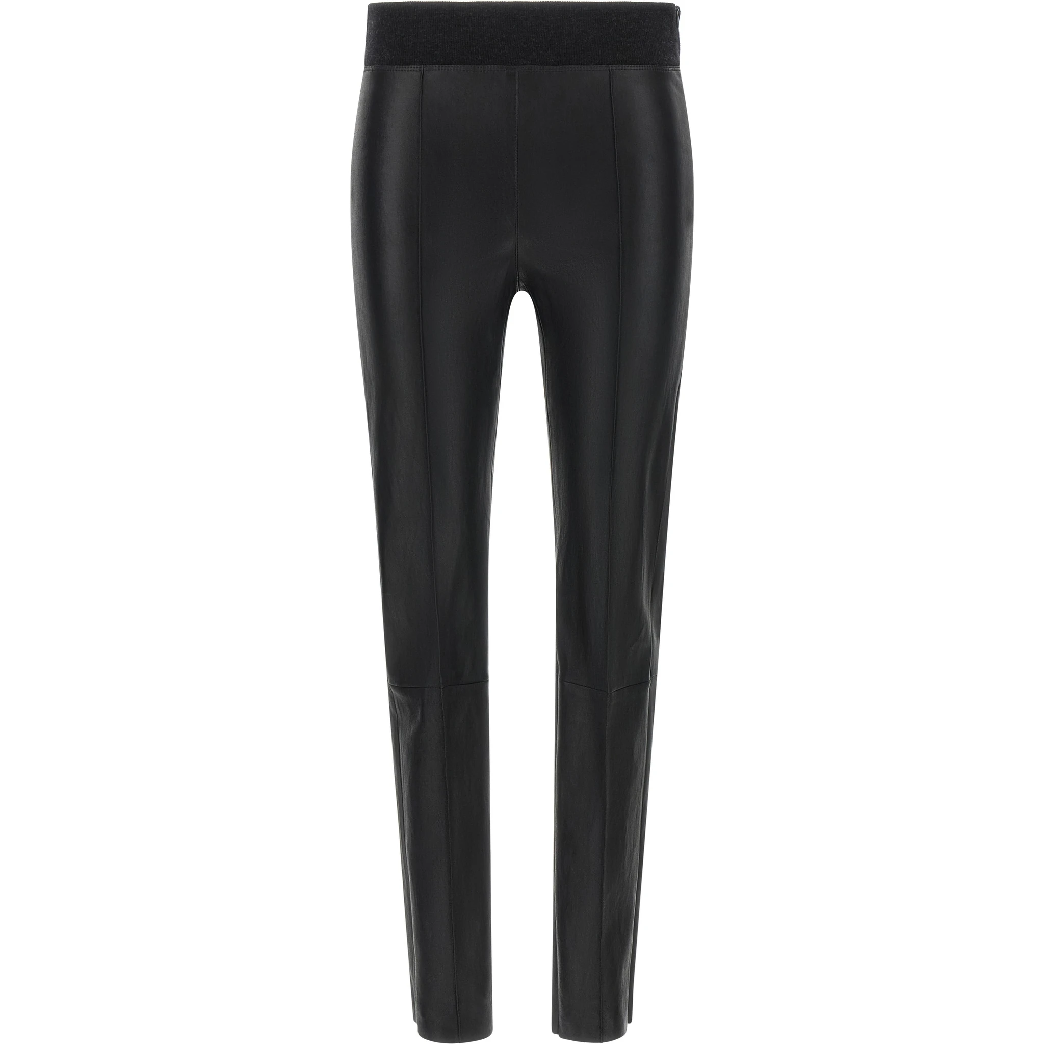 Black Lamb Leather Leggings