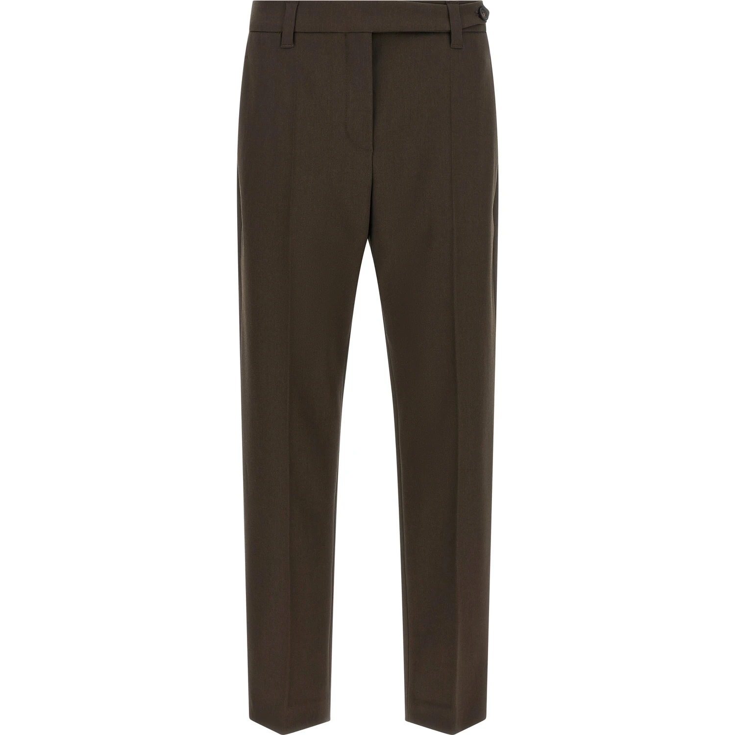 Brown Virgin Wool Dress Pants