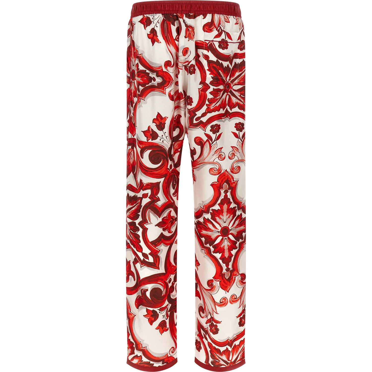 Multicolor Silk Casual Pants