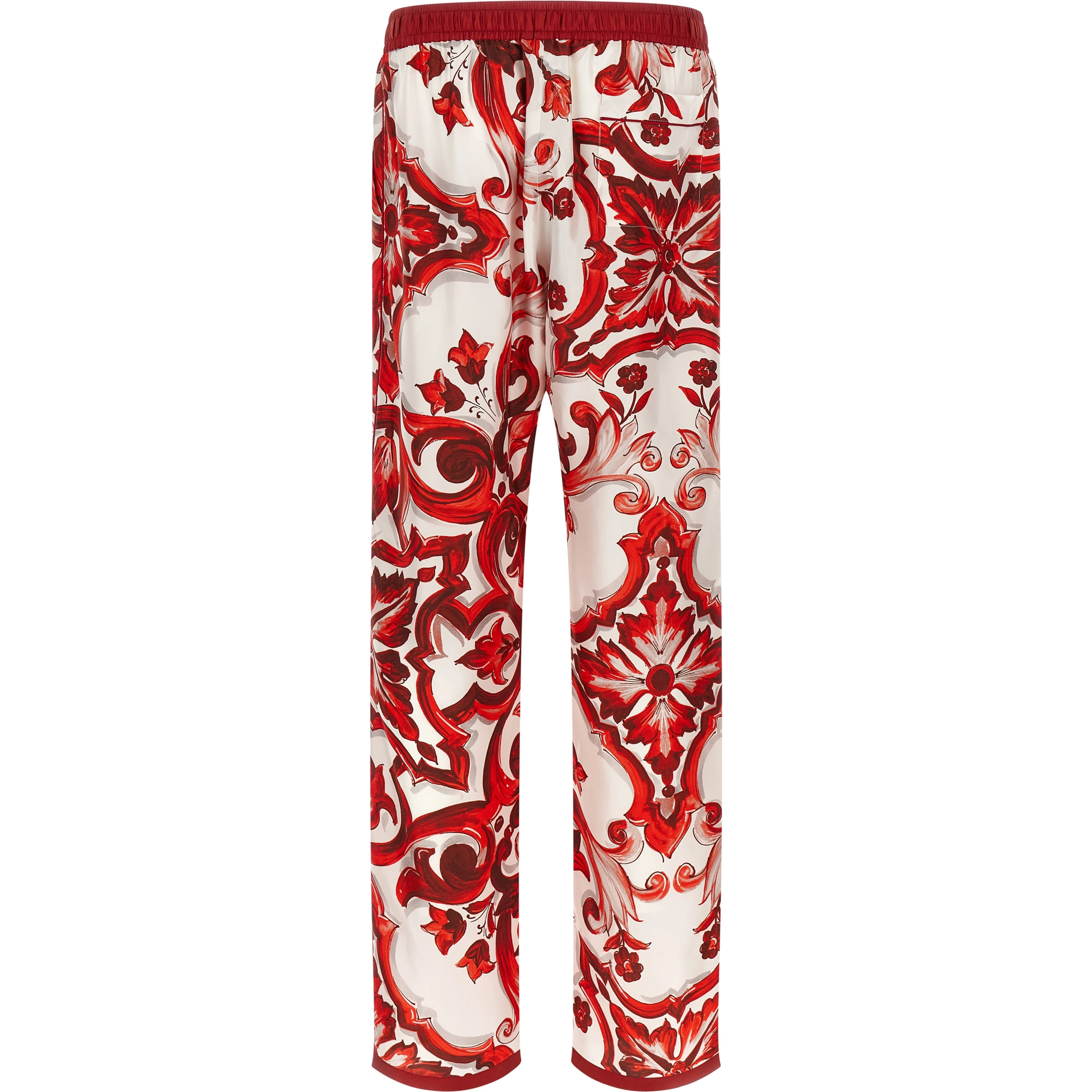 Multicolor Silk Casual Pants