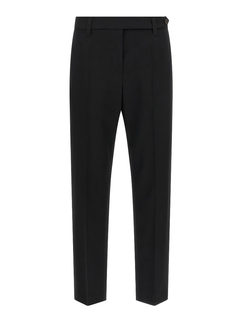 Black Virgin Wool Dress Pants