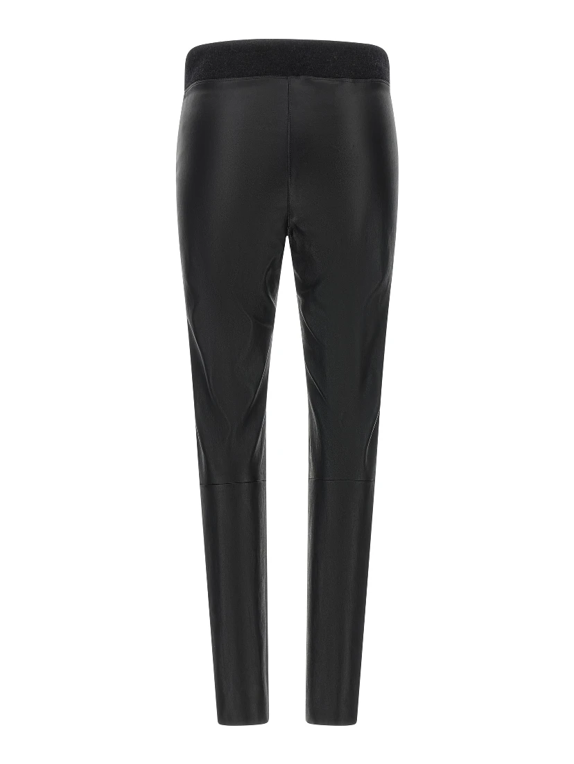 Black Lamb Leather Leggings