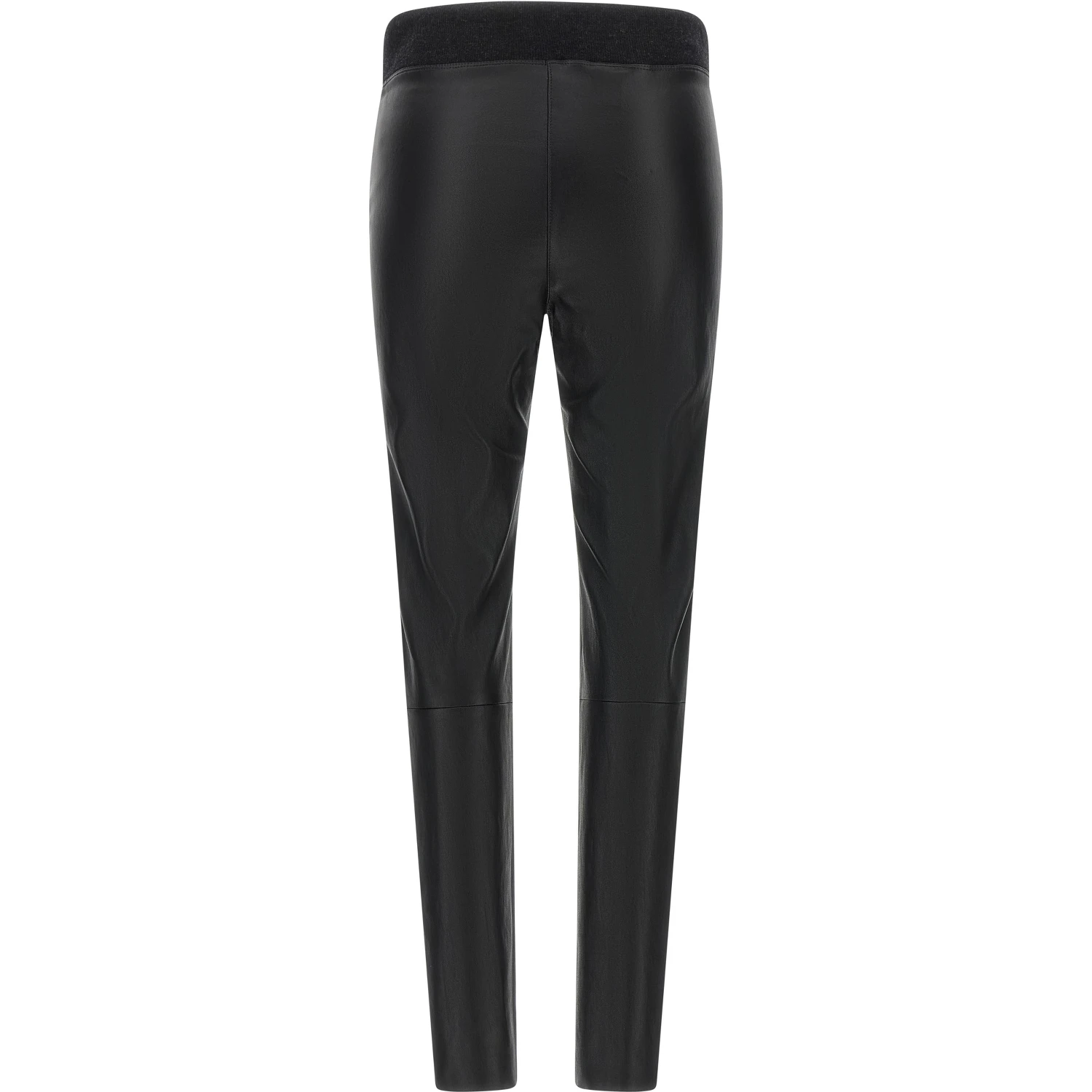 Black Lamb Leather Leggings