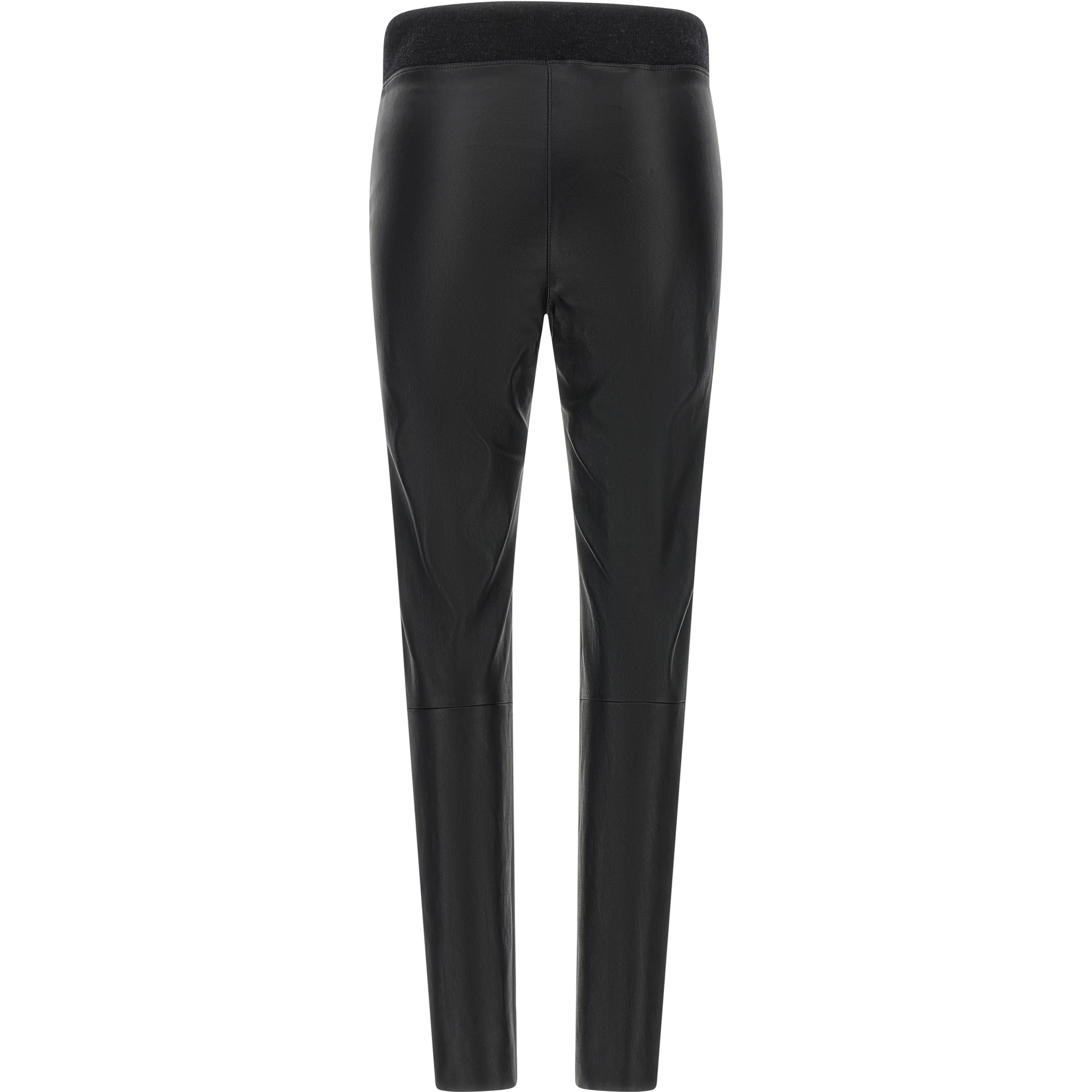 Black Lamb Leather Leggings
