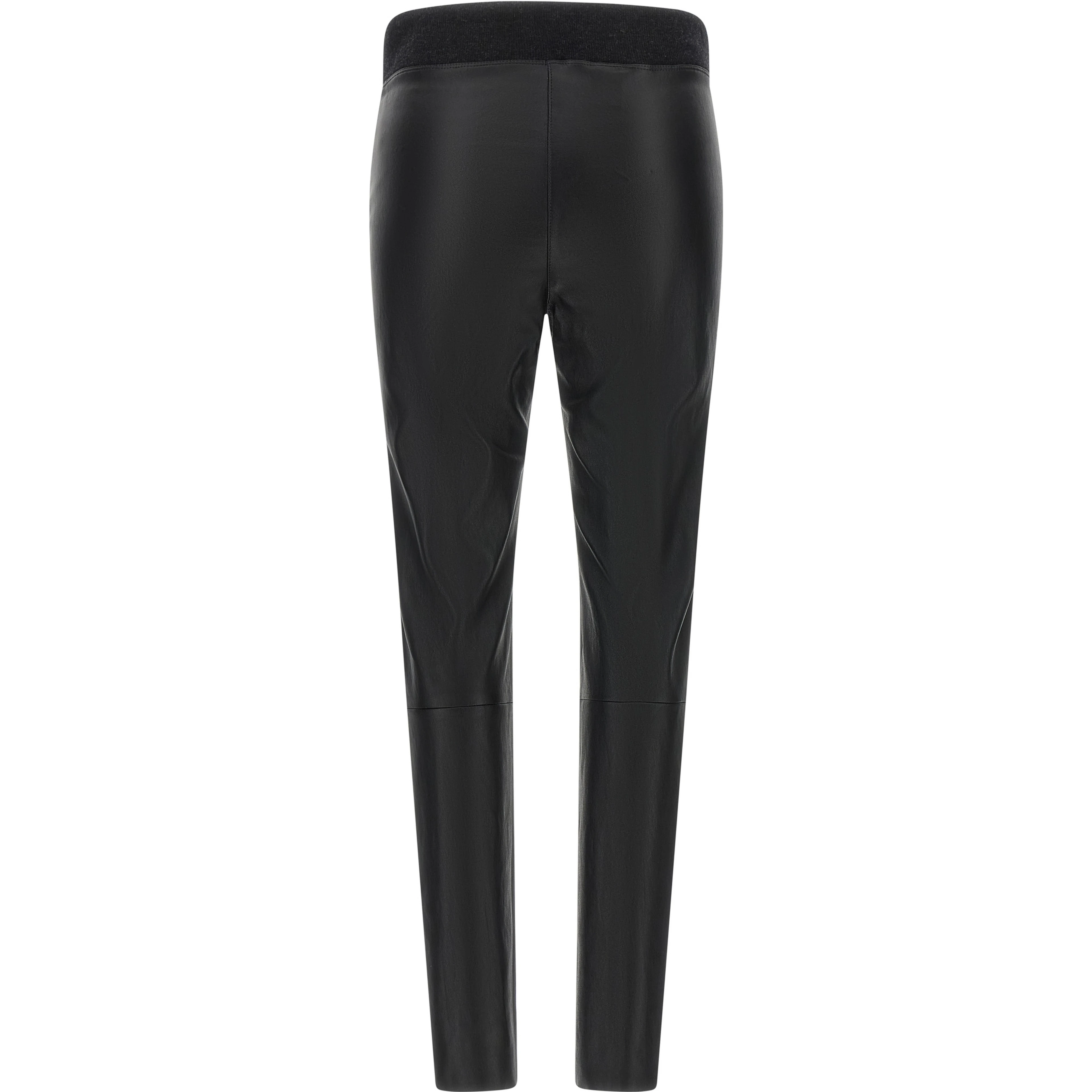 Black Lamb Leather Leggings