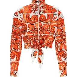 Orange Cotton Blouse