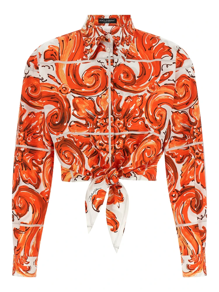 Orange Cotton Blouse
