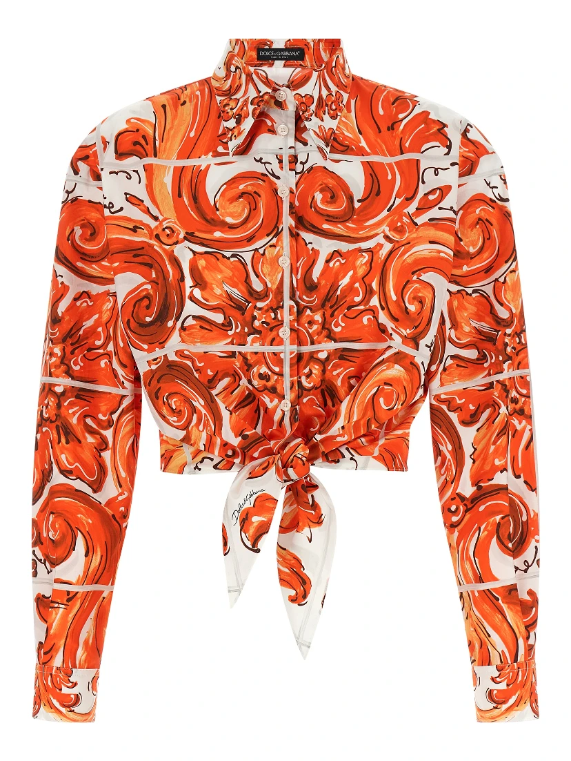 Orange Cotton Blouse
