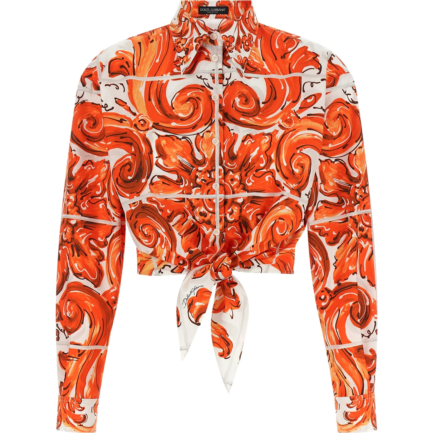 Orange Cotton Blouse
