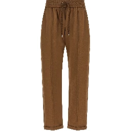 Brown Cotton Joggers (Workout Pants)
