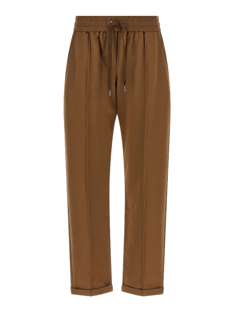 Brown Cotton Joggers (Workout Pants)