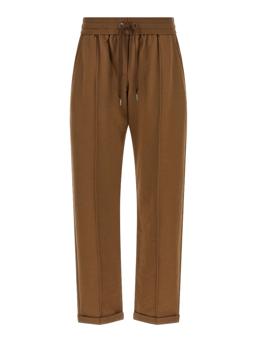 Brown Cotton Joggers (Workout Pants)