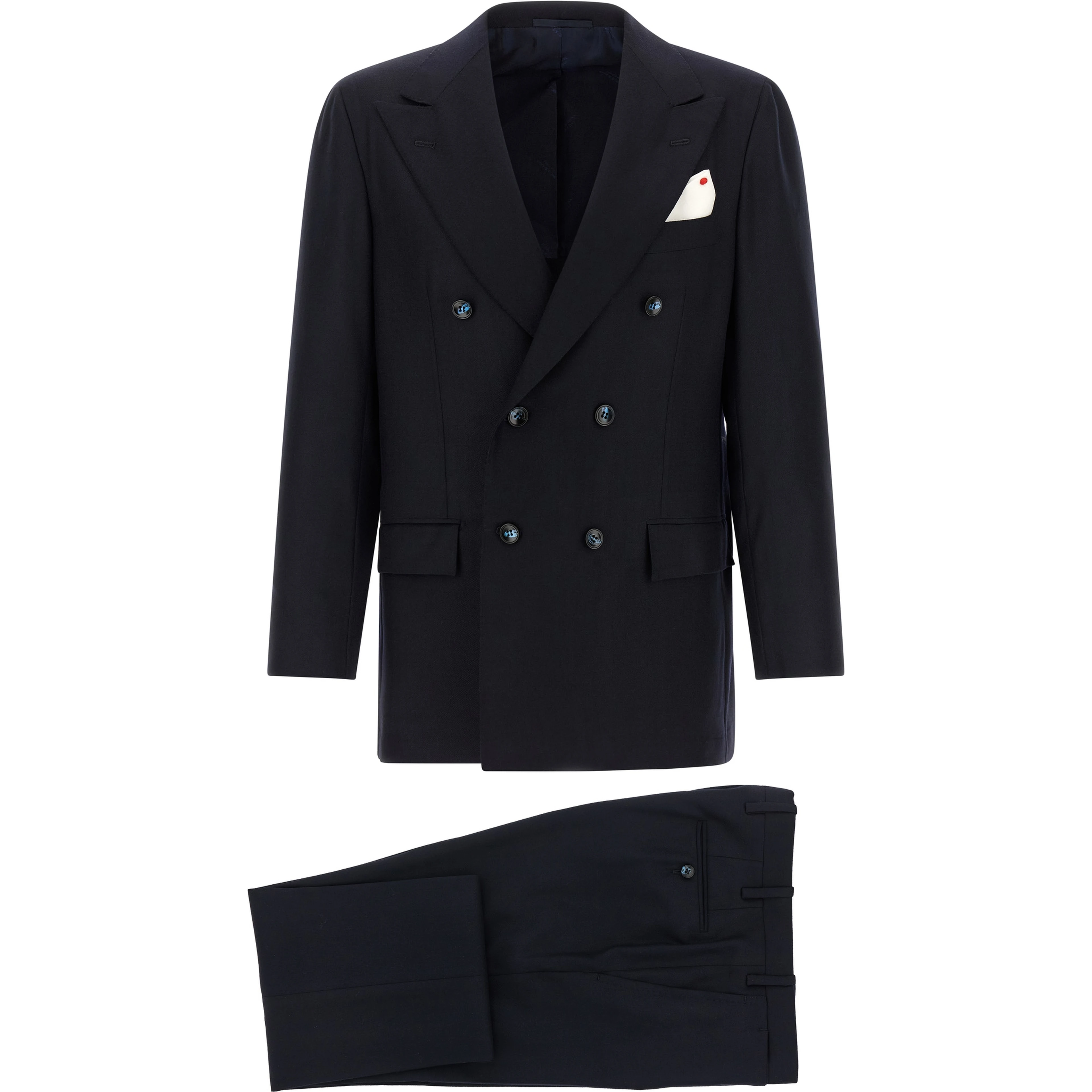 Blue Virgin Wool Two-Piece Suit