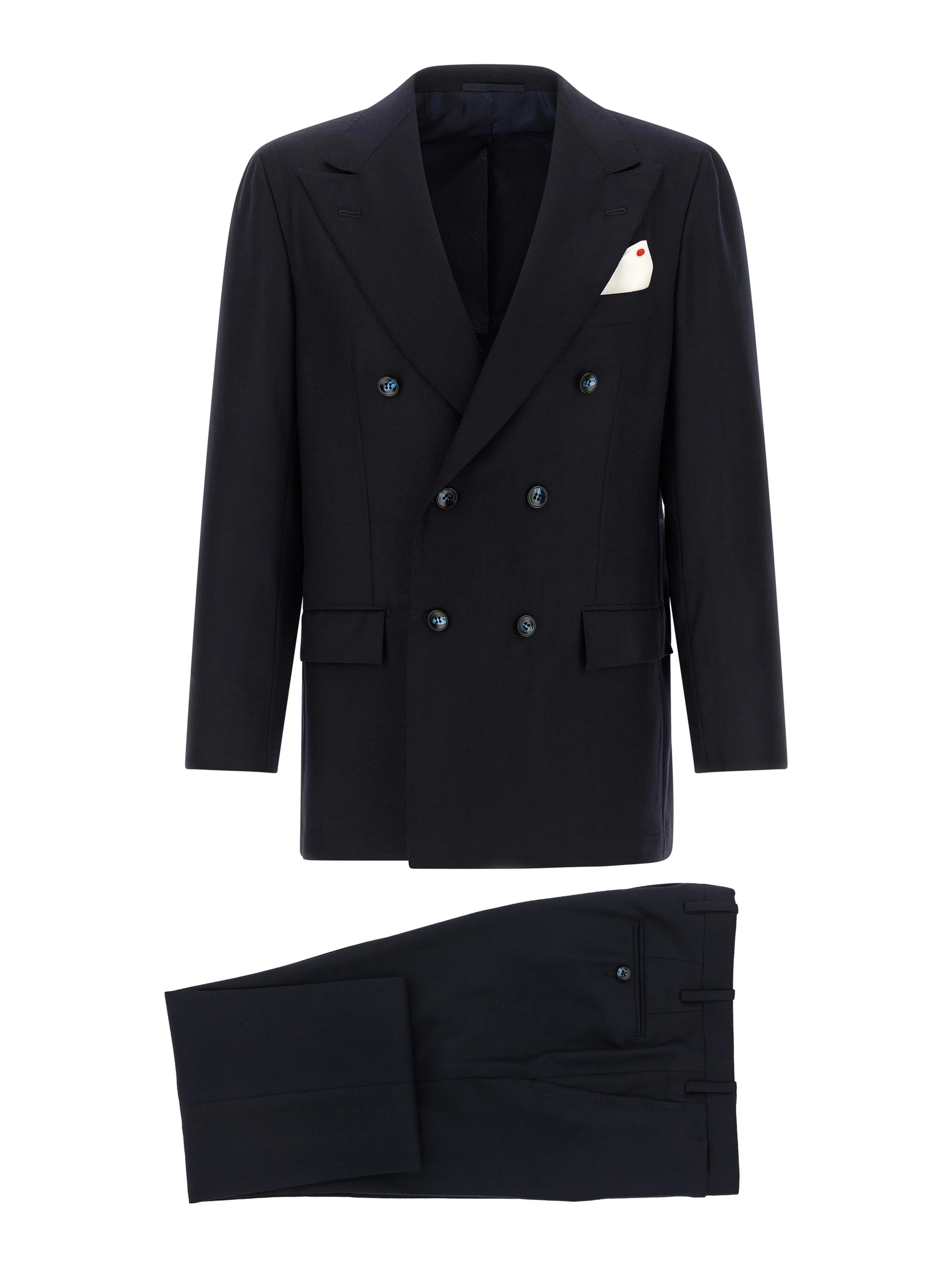 Blue Virgin Wool Two-Piece Suit