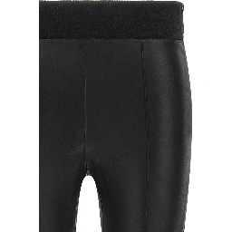 Black Lamb Leather Leggings