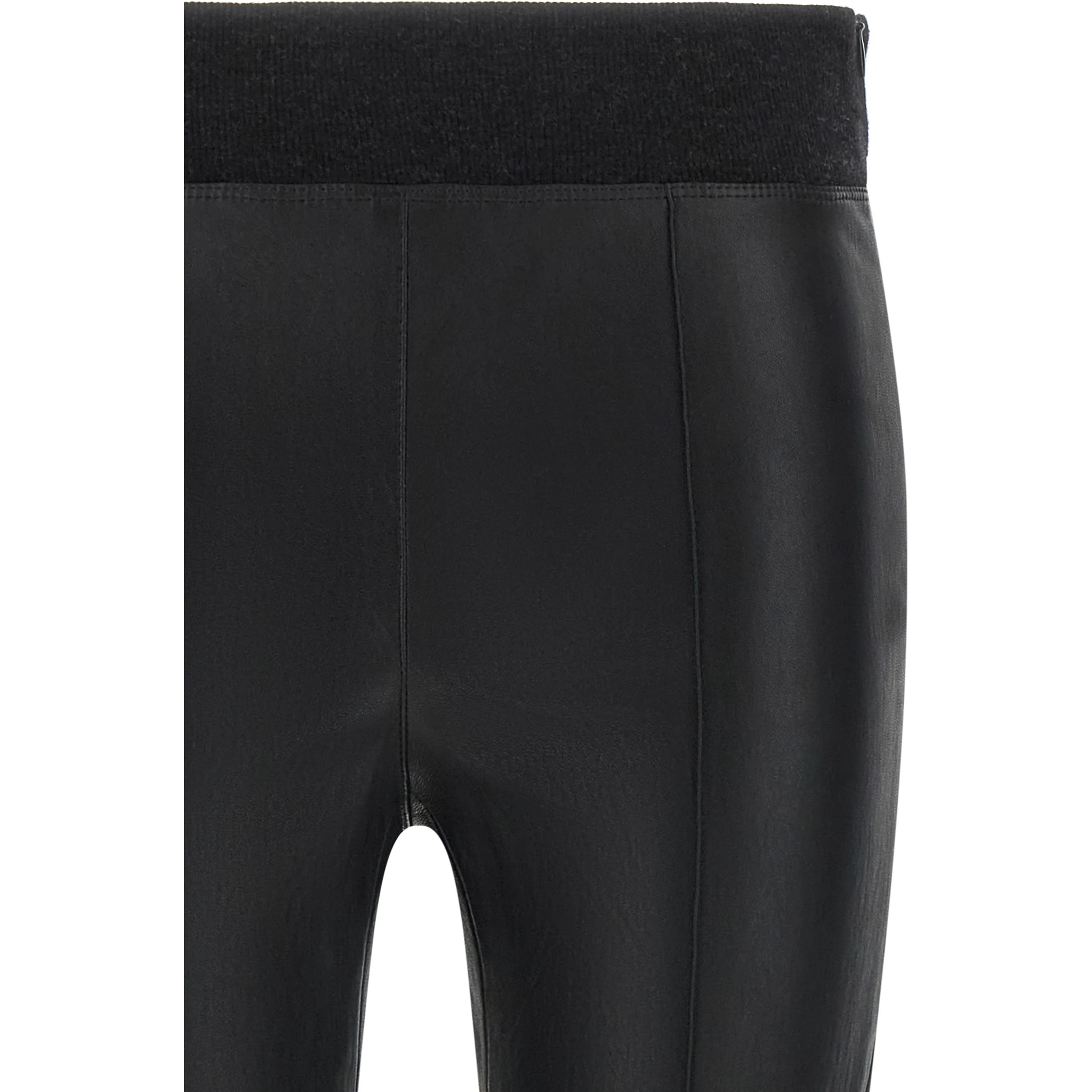 Black Lamb Leather Leggings
