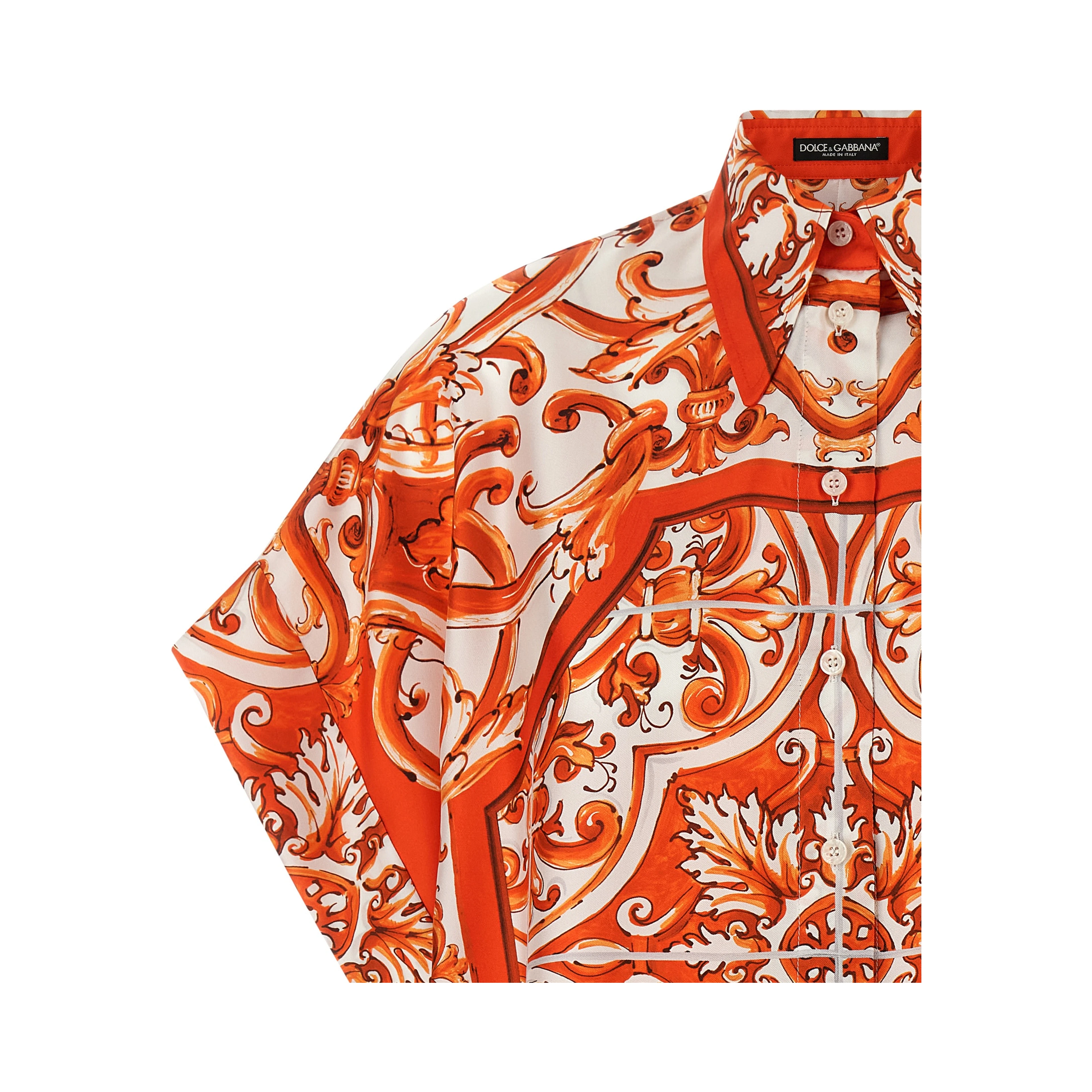 Orange Silk Blouse