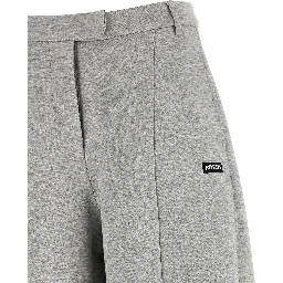 Gray Viscose Cargo Pants