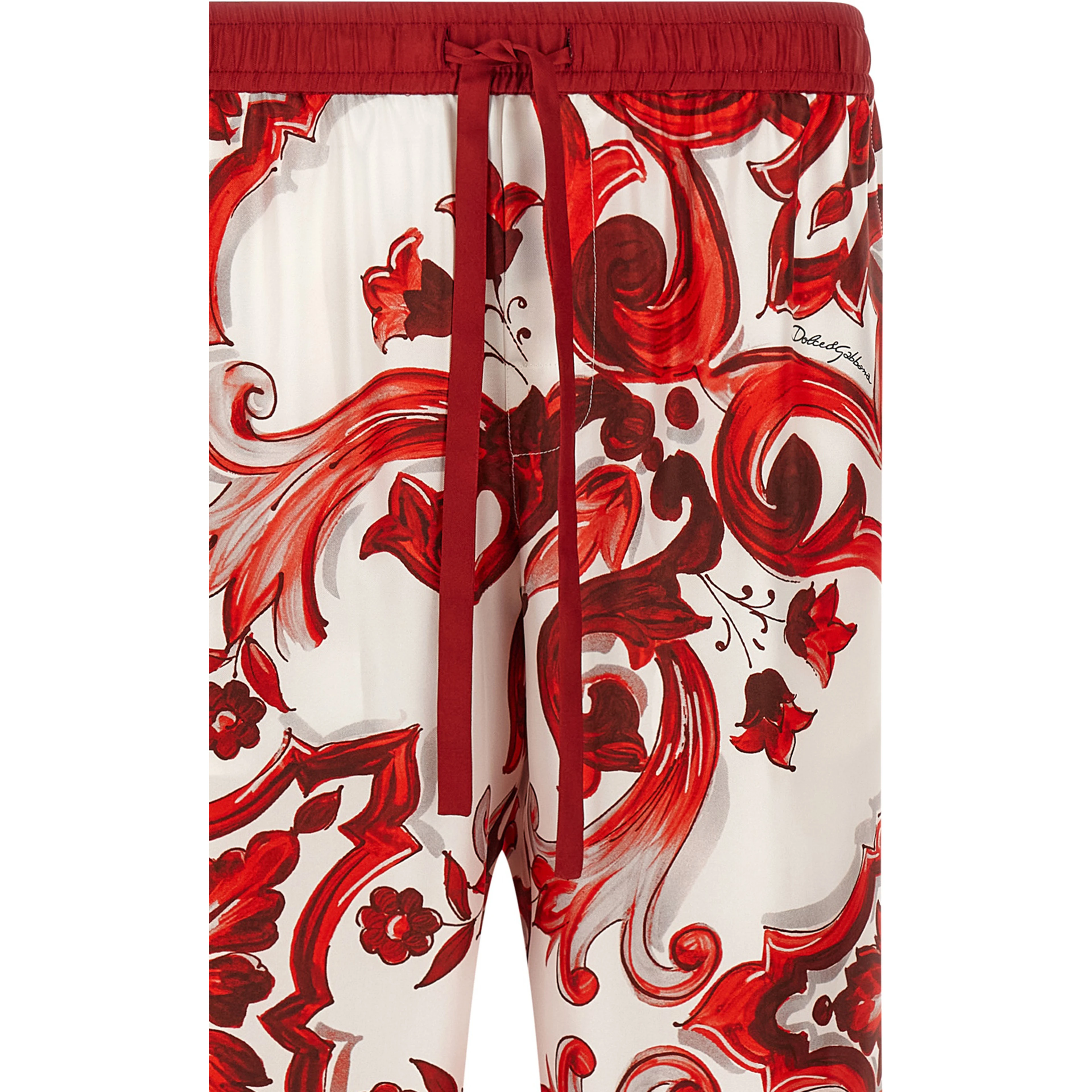 Multicolor Silk Casual Pants