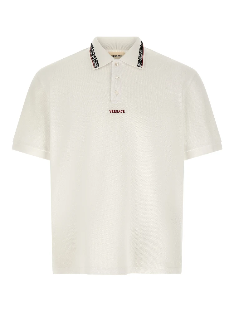 White Cotton Polo Shirt