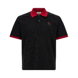 Black Cotton Polo Shirt