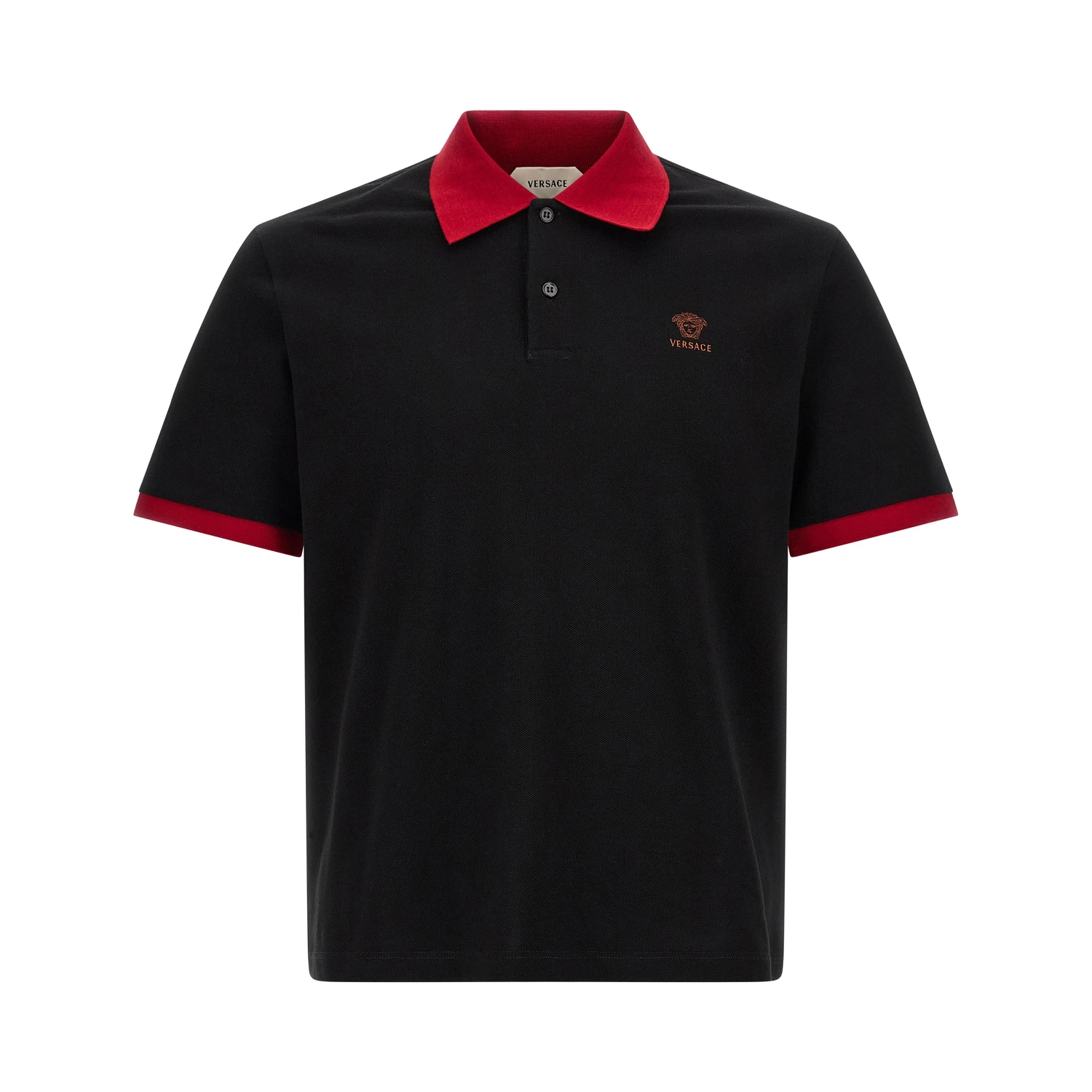 Black Cotton Polo Shirt