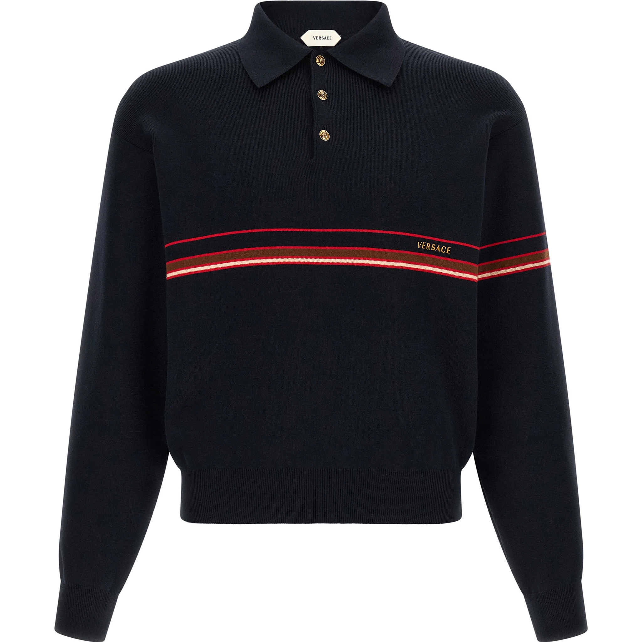 Blue Cotton Polo Shirt