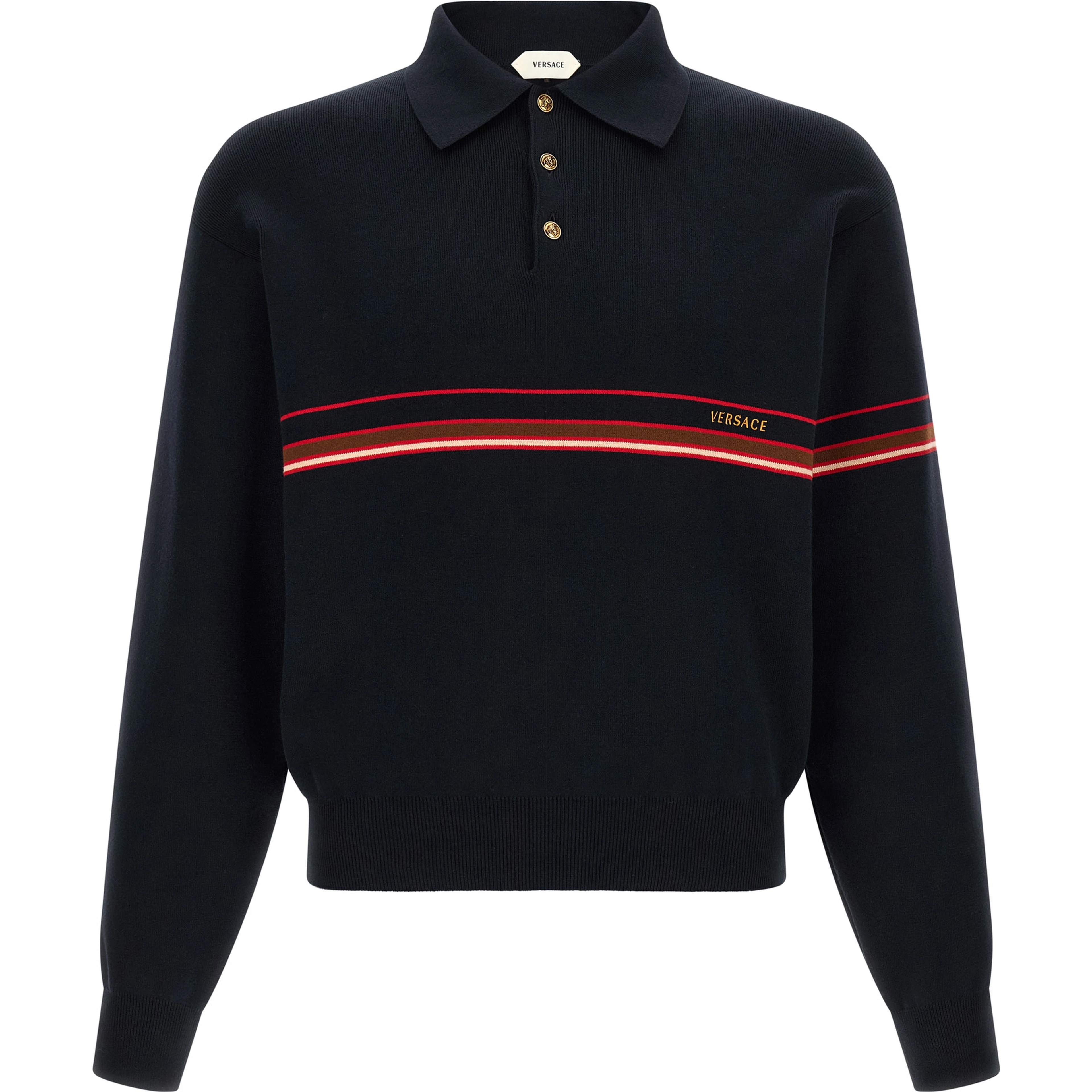 Blue Cotton Polo Shirt
