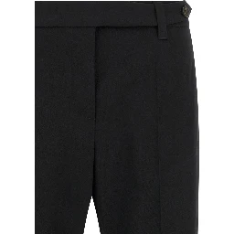 Black Virgin Wool Dress Pants
