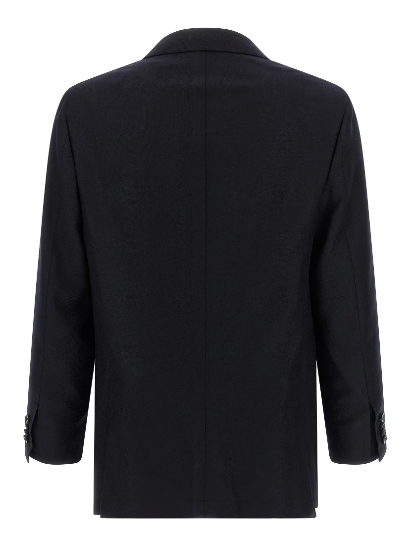 Blue Virgin Wool Two-Piece Suit