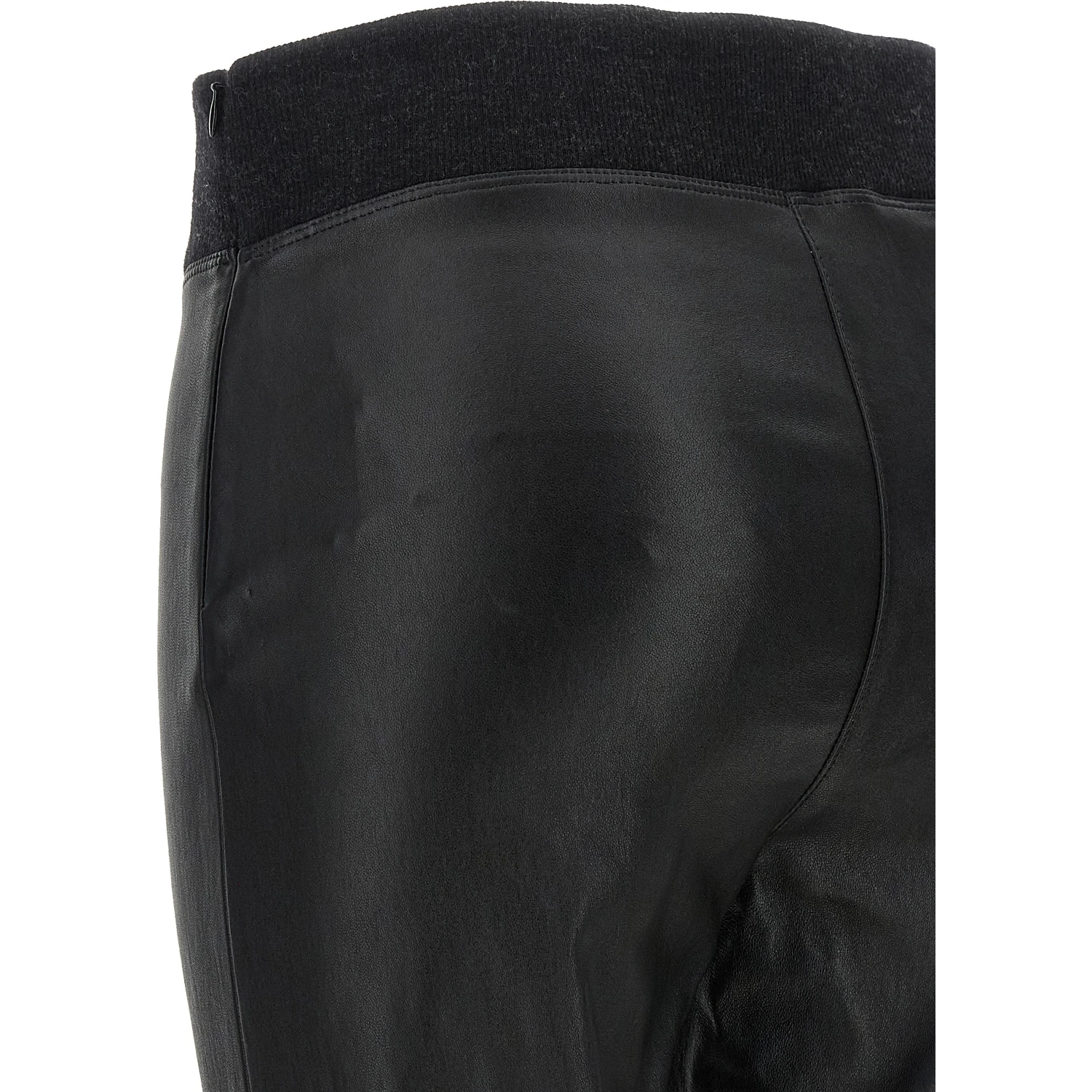 Black Lamb Leather Leggings