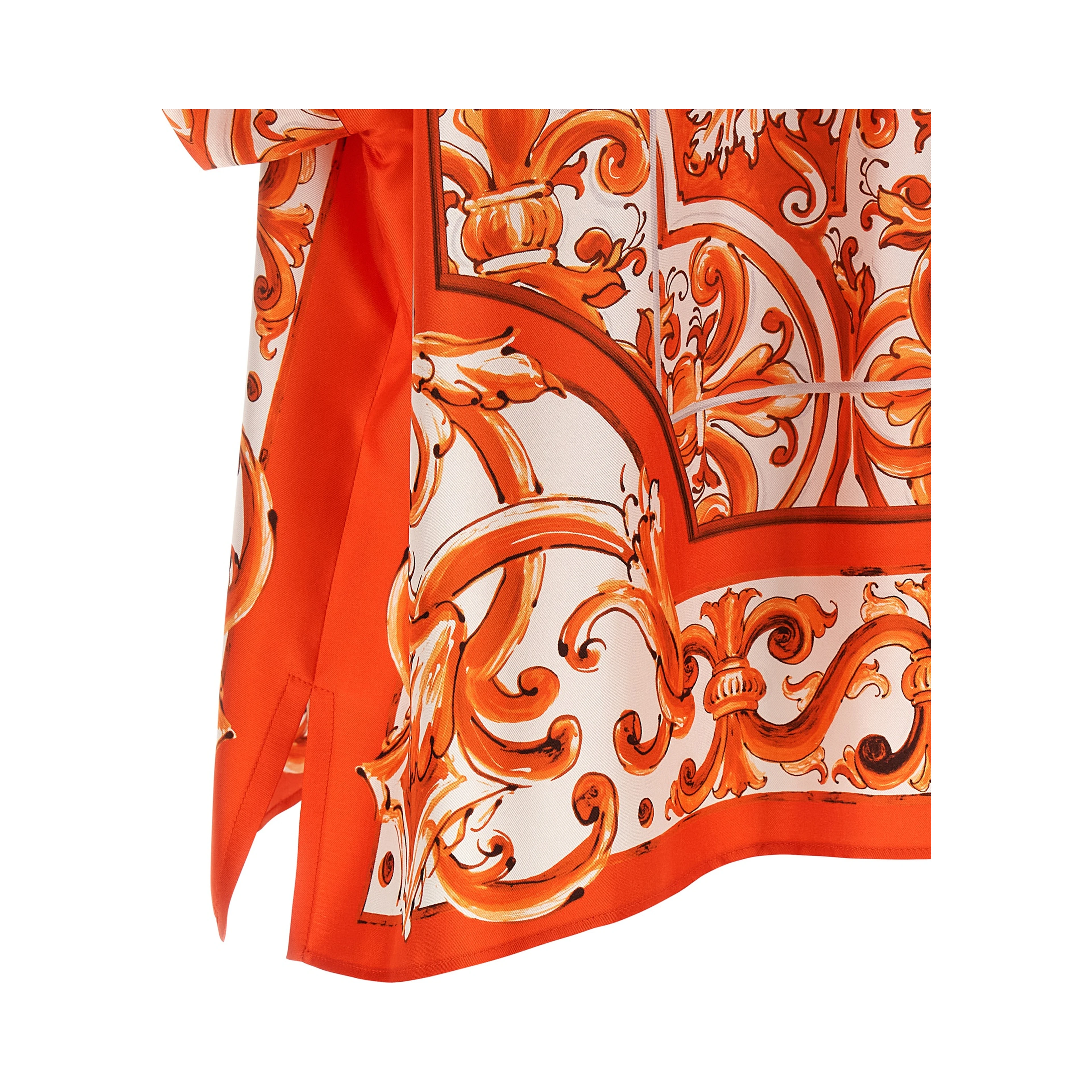 Orange Silk Blouse