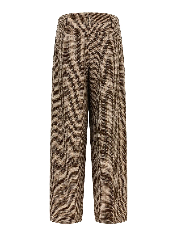 Brown Virgin Wool Flared Pants alternative