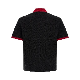 Black Cotton Polo Shirt