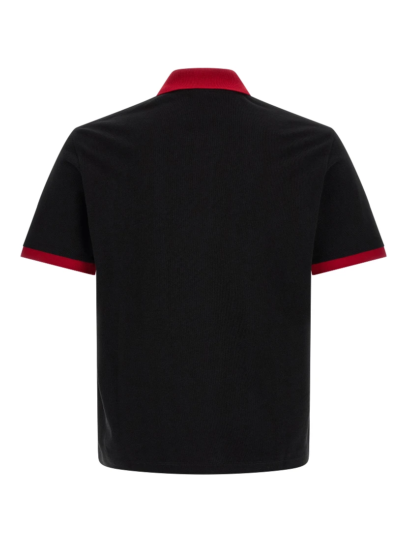Black Cotton Polo Shirt