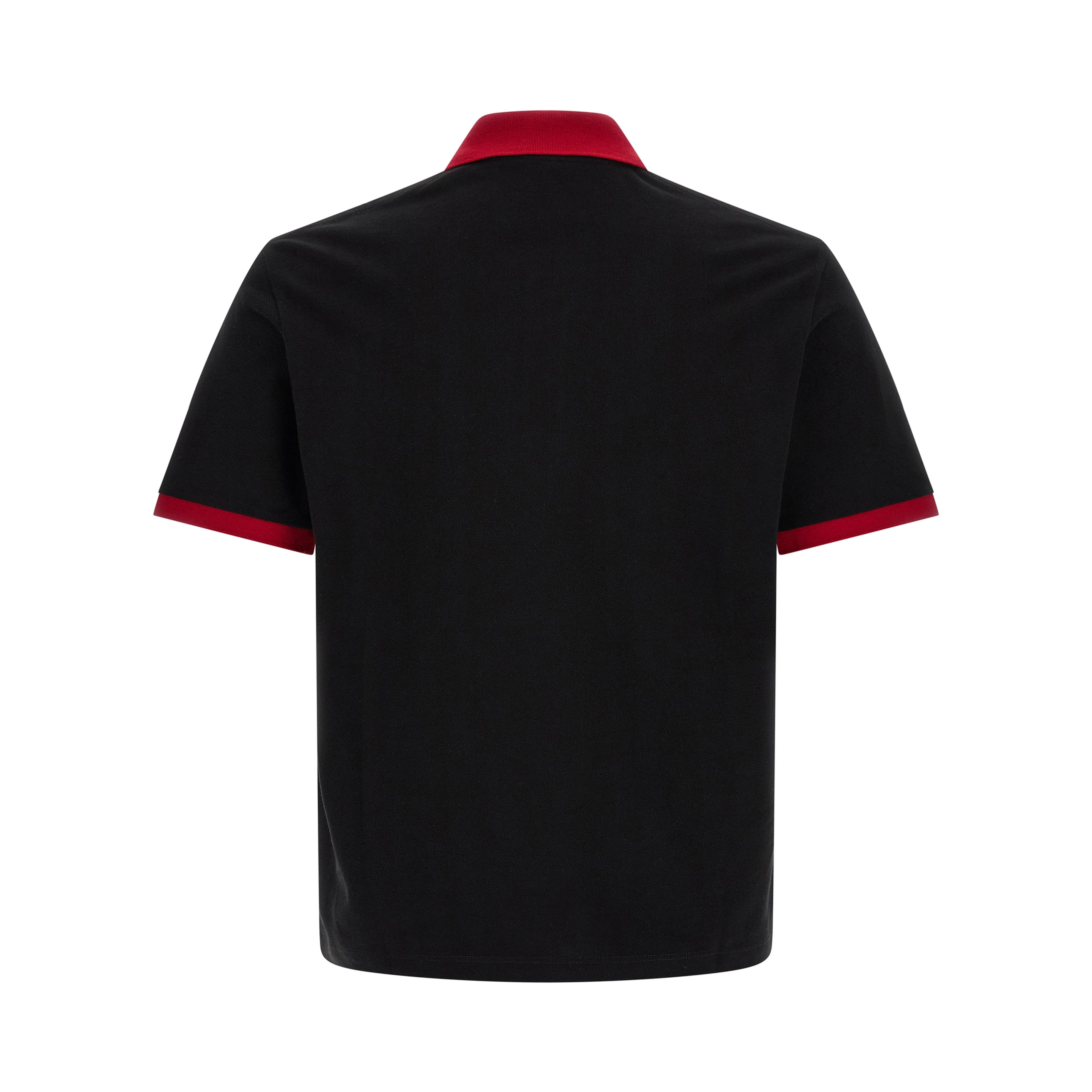 Black Cotton Polo Shirt