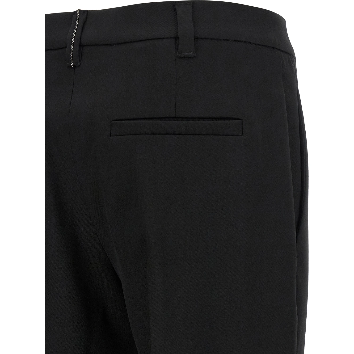 Black Virgin Wool Dress Pants