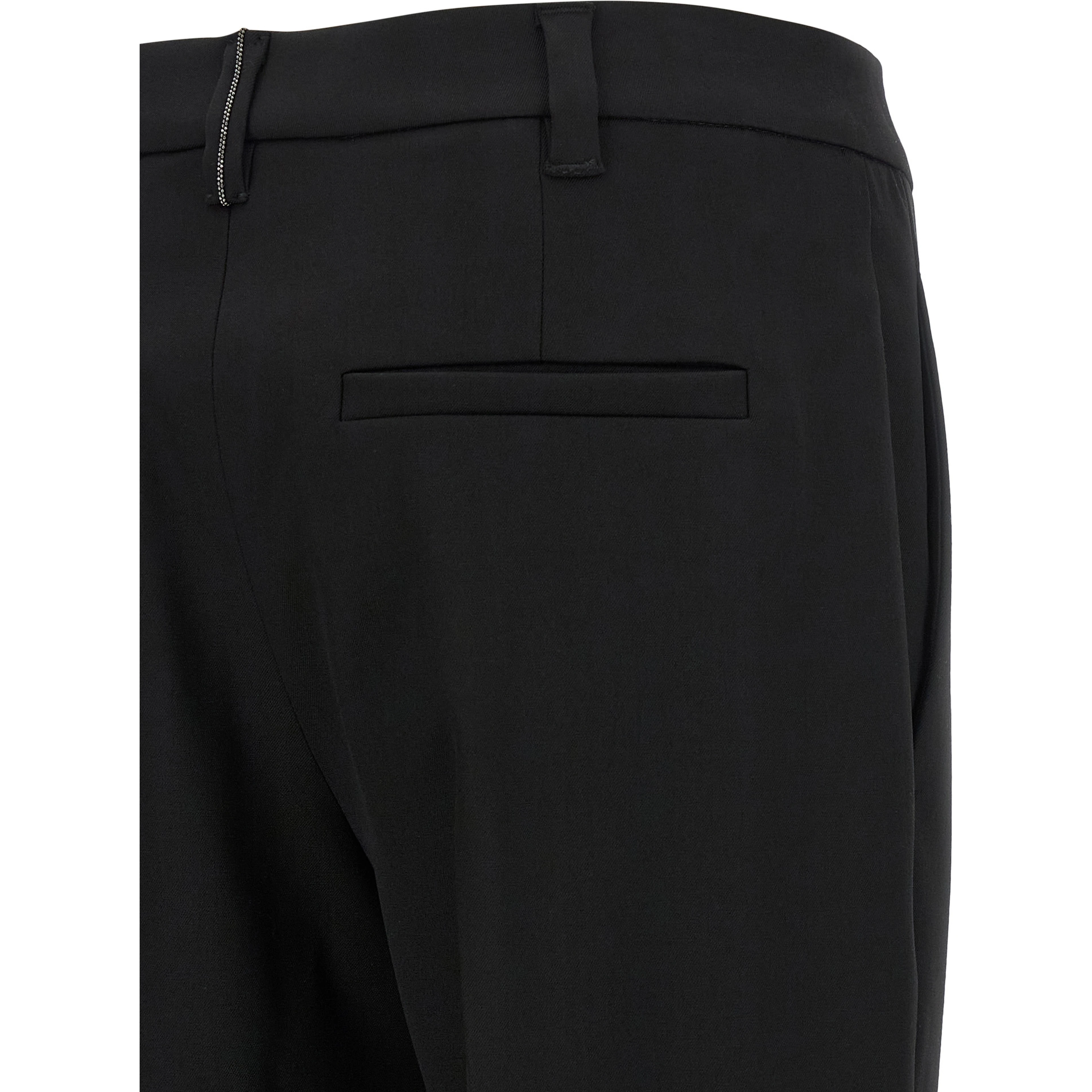 Black Virgin Wool Dress Pants