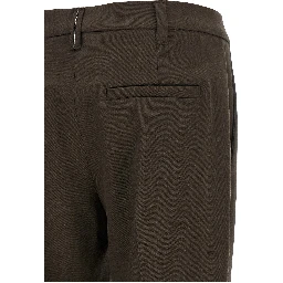 Brown Virgin Wool Dress Pants