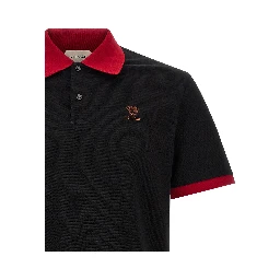 Black Cotton Polo Shirt